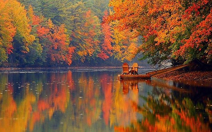 Autumn Colors on the Androscoggin in Turner, Maine.