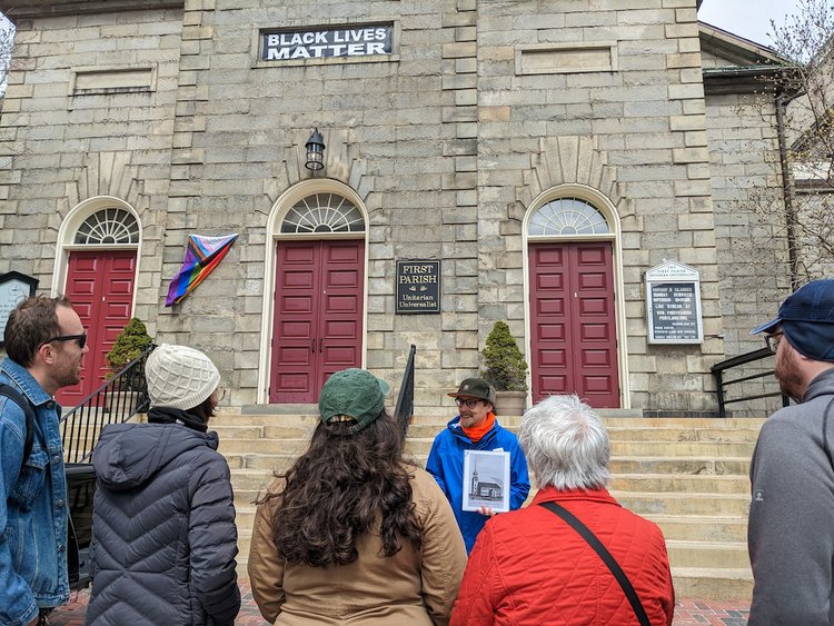 Dugan Murphy leads a walking tour in Portland, Maine, highlighting Black History in Maine's largest city.